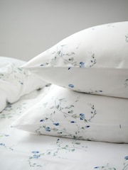 Christy Blue Forget Me Not Cotton Sateen Pillowcase Pair - Image 1 of 3