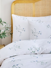 Christy Blue Forget Me Not Cotton Sateen Pillowcase Pair - Image 2 of 3