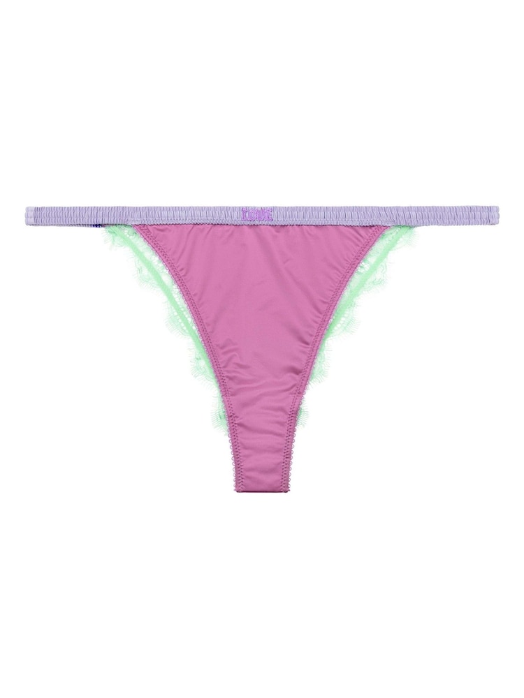 Love Stories Purple Charlotte Brazilian String Thongs - Image 1 of 5
