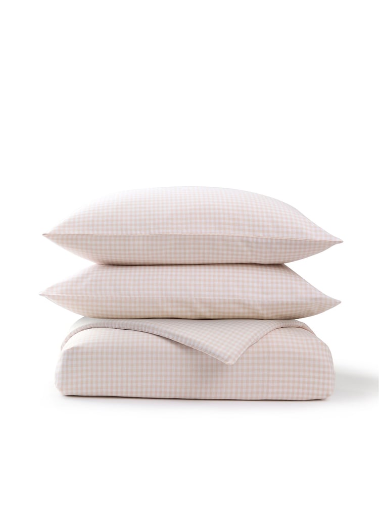 Christy Pink Gingham Yarn Dye Duvet Cover & Pillowcase Set - Image 4 of 4 Christy Pink Gingham Yarn Dye Duvet Cover & Pillowcase Set - Image 4 of 4