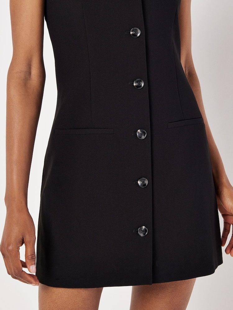 Apricot Black Waistcoat Dress - Image 5 of 5 Apricot Black Waistcoat Dress - Image 5 of 5