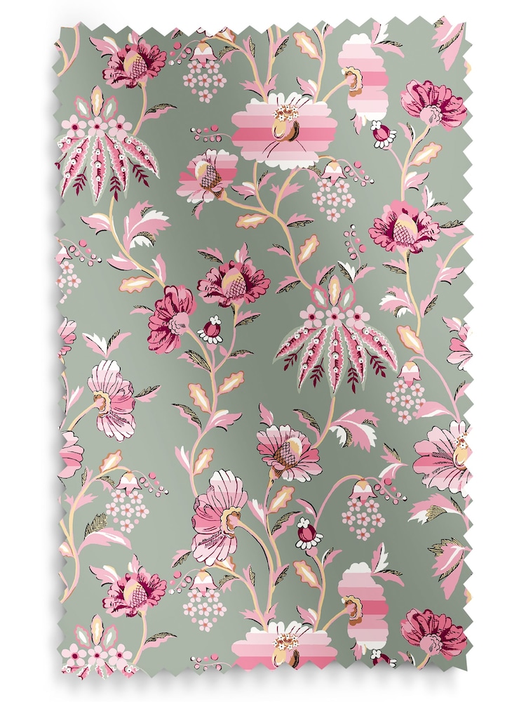 Cath Kidston Sage Green Friendship Gardens Made to Measure 100% Cotton Curtain - Image 9 of 9