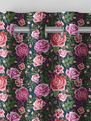 Cath Kidston Teal Blue Dolly Rose Made to Measure 100% Cotton Curtain - Image 5 of 9