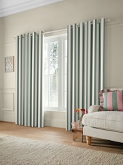 Cath Kidston Sage Green Canopy Stripe Made to Measure Curtains - Image 2 of 9