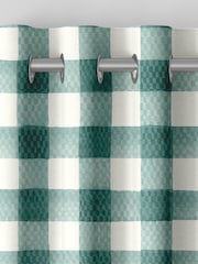 Cath Kidston Green Hand Painted Gingham Made to Measure 100% Cotton Curtain - Image 7 of 9