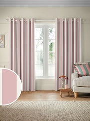 Cath Kidston Pink Canopy Stripe Made to Measure 100% Cotton Curtain - Image 1 of 9