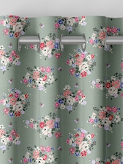 Cath Kidston Sage Green Clifton Floral Made To Measure 100% Cotton Curtain - Image 5 of 9
