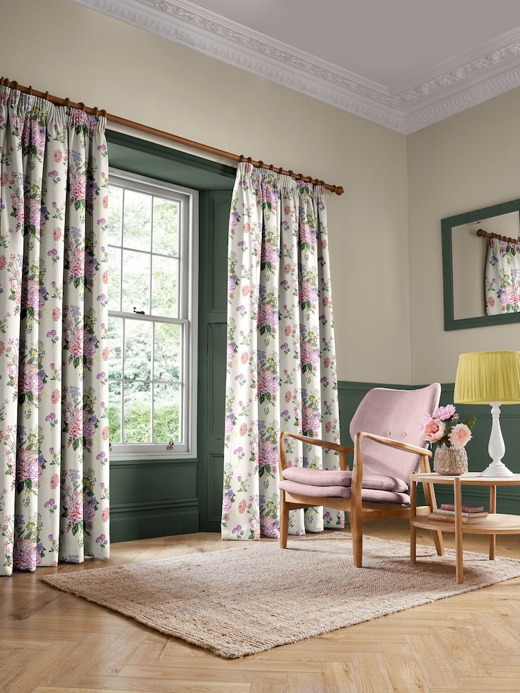 Cath Kidston Cream Summer Floral Made To Measure 100% Cotton Curtain - Image 2 of 9