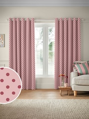 Cath Kidston Pink Button Spot Made to Measure 100% Cotton Curtain - Image 1 of 9