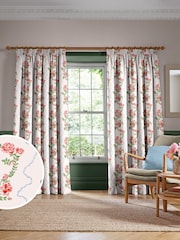 Cath Kidston Pink Rose Flutter Made to Measure Curtains - Image 1 of 9