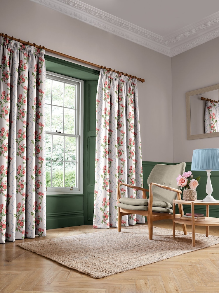 Cath Kidston Pink Rose Flutter Made to Measure Curtains - Image 2 of 9