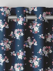Cath Kidston Navy Blue Clifton Floral Made to Measure 100% Cotton Curtain - Image 5 of 9