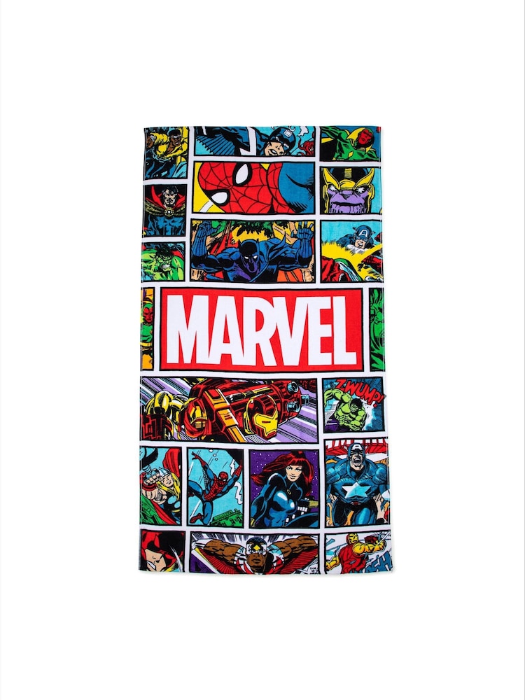 Avengers Multicolor Vintage Comic Beach Towel - Image 1 of 6 Avengers Multicolor Vintage Comic Beach Towel - Image 1 of 6