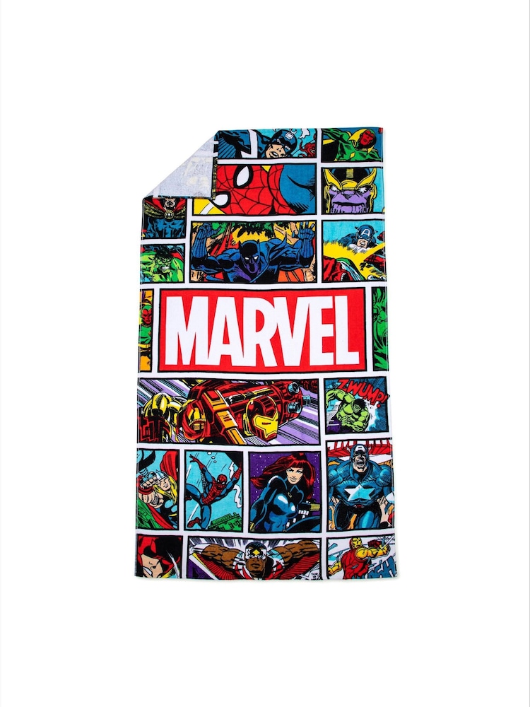 Avengers Multicolor Vintage Comic Beach Towel - Image 2 of 6 Avengers Multicolor Vintage Comic Beach Towel - Image 2 of 6