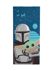 The Mandalorian Blue He's With Me Beach Towel - Image 2 of 4