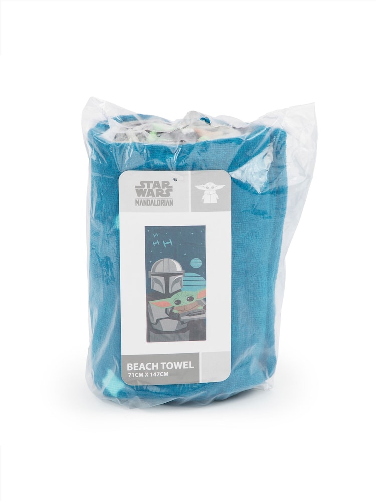 The Mandalorian Blue He's With Me Beach Towel - Image 4 of 4