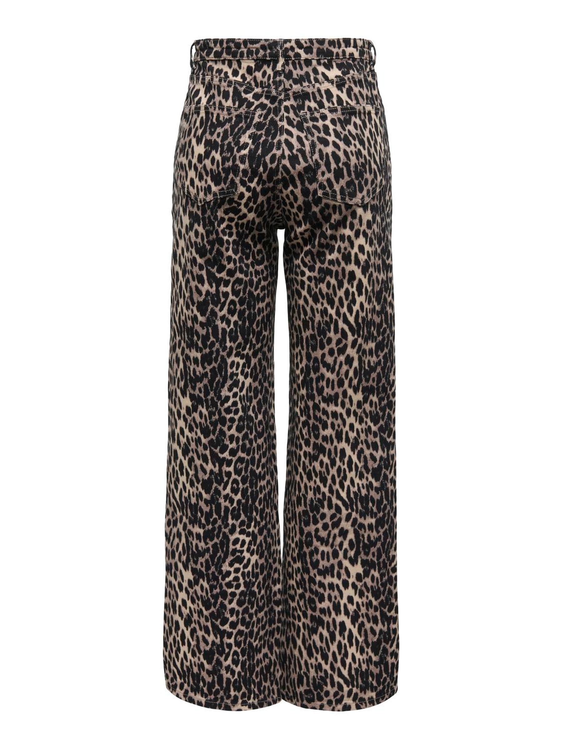 Buy ONLY Black Leopard Print Straight Leg Jeans from the Next UK online shop