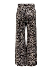 ONLY Black Leopard Print Straight Leg Jeans - Image 3 of 3