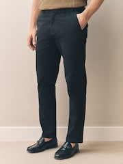 Negro - Corte slim - Pantalones chinos de mezcla de algodón Supima Signature - Imagen 1 de 18