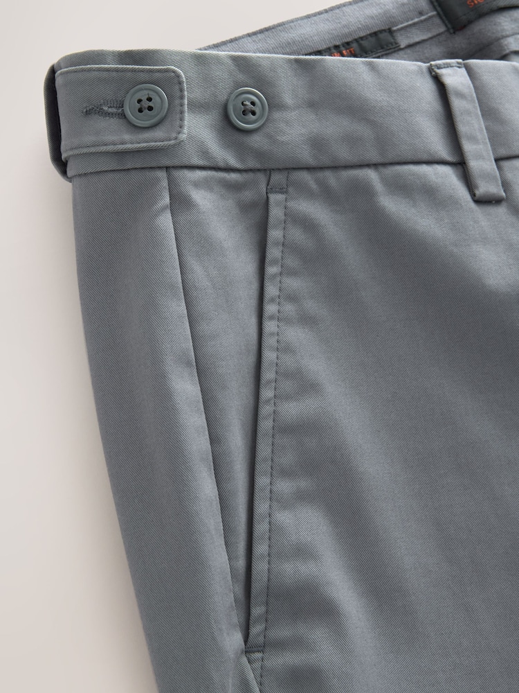 Albastru ardezie - Slim Fit - Pantaloni chino Signature Supima din amestec de bumbac - Image 11 of 12