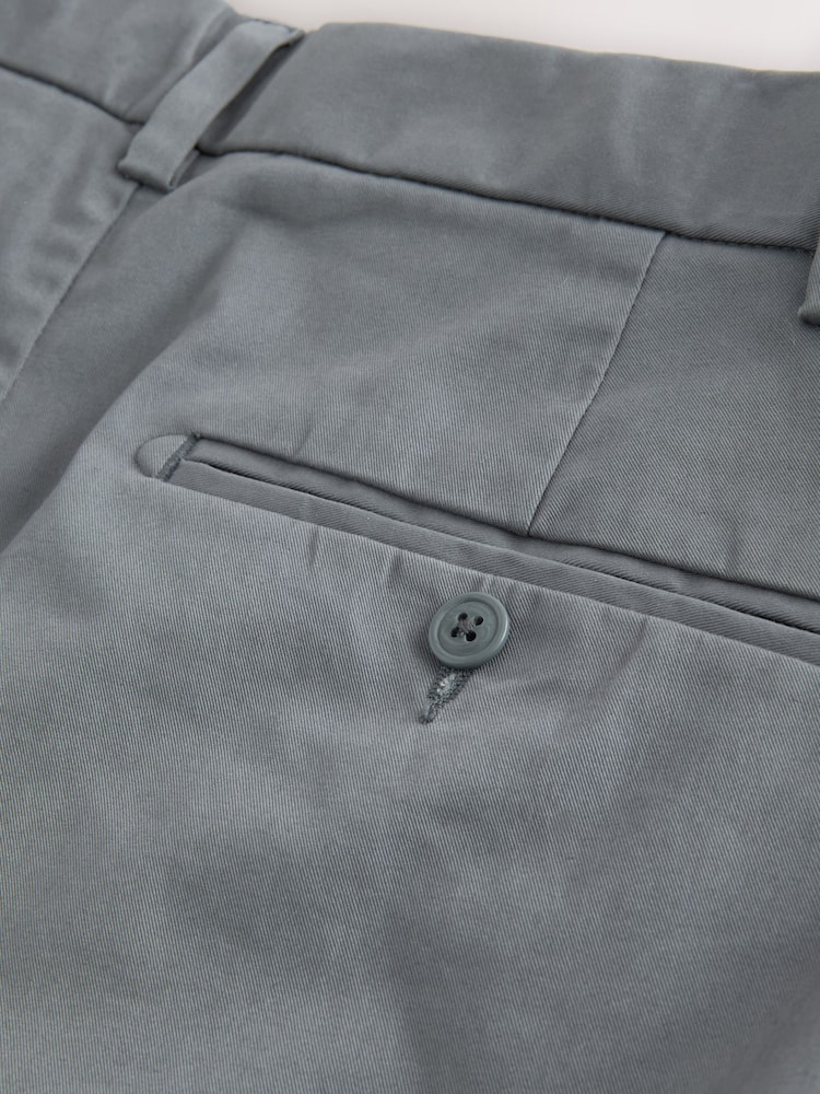 Blue Slate Slim Fit Signature Supima Cotton Blend Chinos Trousers - Image 12 of 12 Blue Slate Slim Fit Signature Supima Cotton Blend Chinos Trousers - Image 12 of 12