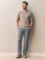 Blue Slate Slim Fit Signature Supima Cotton Blend Chinos Trousers - Image 2 of 7