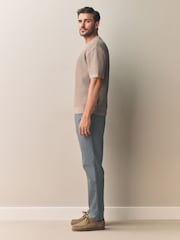 Blue Slate Slim Fit Signature Supima Cotton Blend Chinos Trousers - Image 4 of 7