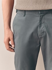 Blue Slate Slim Fit Signature Supima Cotton Blend Chinos Trousers - Image 5 of 7