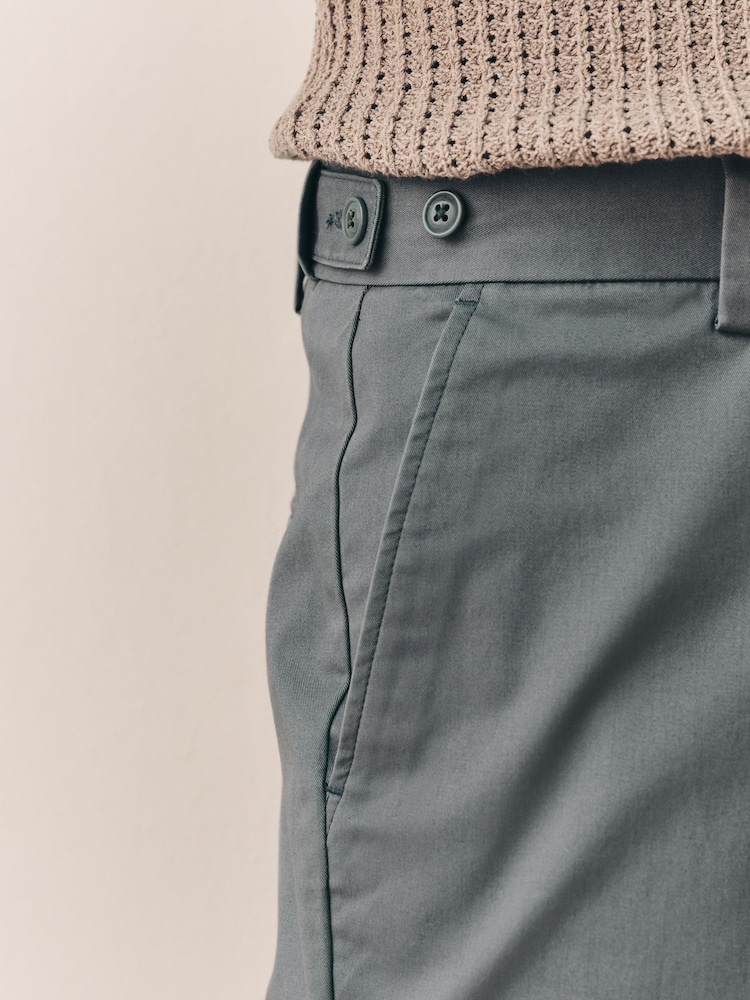 Blue Slate Slim Fit Signature Supima Cotton Blend Chinos Trousers - Image 7 of 7