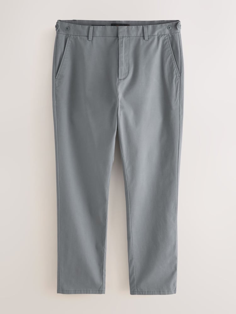 Albastru ardezie - Slim Fit - Pantaloni chino Signature Supima din amestec de bumbac - Image 8 of 12