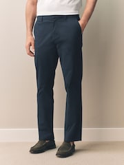 Azul marino - Corte slim - Pantalones chinos de mezcla de algodón Supima Signature - Imagen 1 de 11