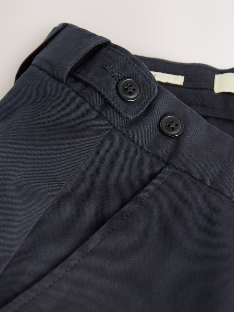 Azul marino - Corte slim - Pantalones chinos de mezcla de algodón Supima Signature - Imagen 11 de 11