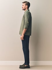 Azul marino - Corte slim - Pantalones chinos de mezcla de algodón Supima Signature - Imagen 2 de 11