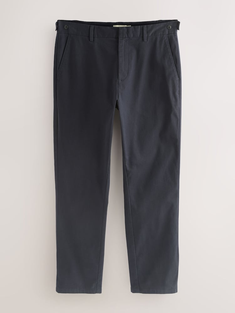 Bleumarin - Slim Fit - Pantaloni chino Signature Supima din amestec de bumbac - Image 7 of 11