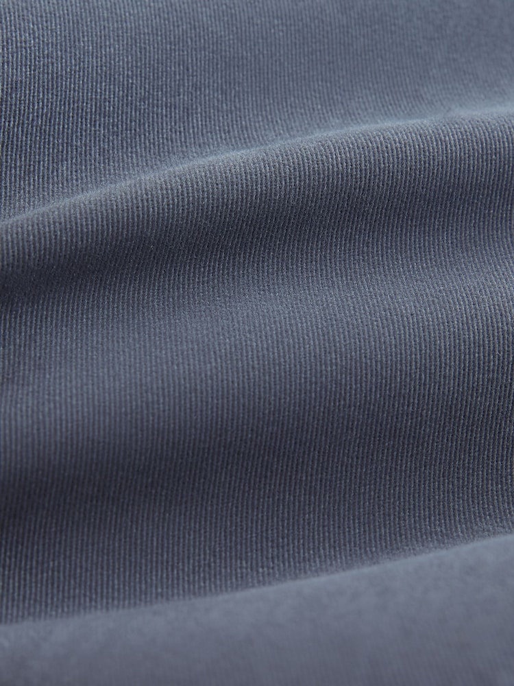 Blue/Grey Mid Straight Fit Belted Soft Touch Chino Trousers - Image 9 of 12