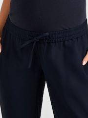 JoJo Maman Bébé Navy Tapered Maternity Trousers - Image 4 of 4