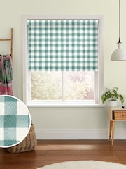 Cath Kidston Green Hand painted Gingham Made to Measure Roller Blind - Image 1 of 6