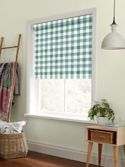 Cath Kidston Green Hand painted Gingham Made to Measure Roller Blind - Image 2 of 6