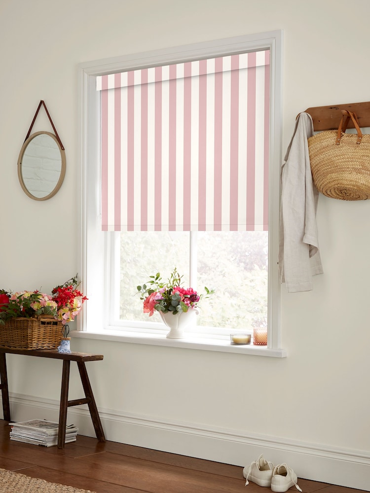 Cath Kidston Pink Canopy Stripe Made to Measure Roller Blind - Image 1 of 6