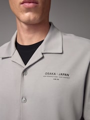 Grey Text Graphic Jersey Shirt - Image 4 of 8