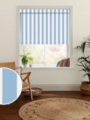 Cath Kidston Blue Canopy Stripe Made to Measure Roller Blind - Image 1 of 6