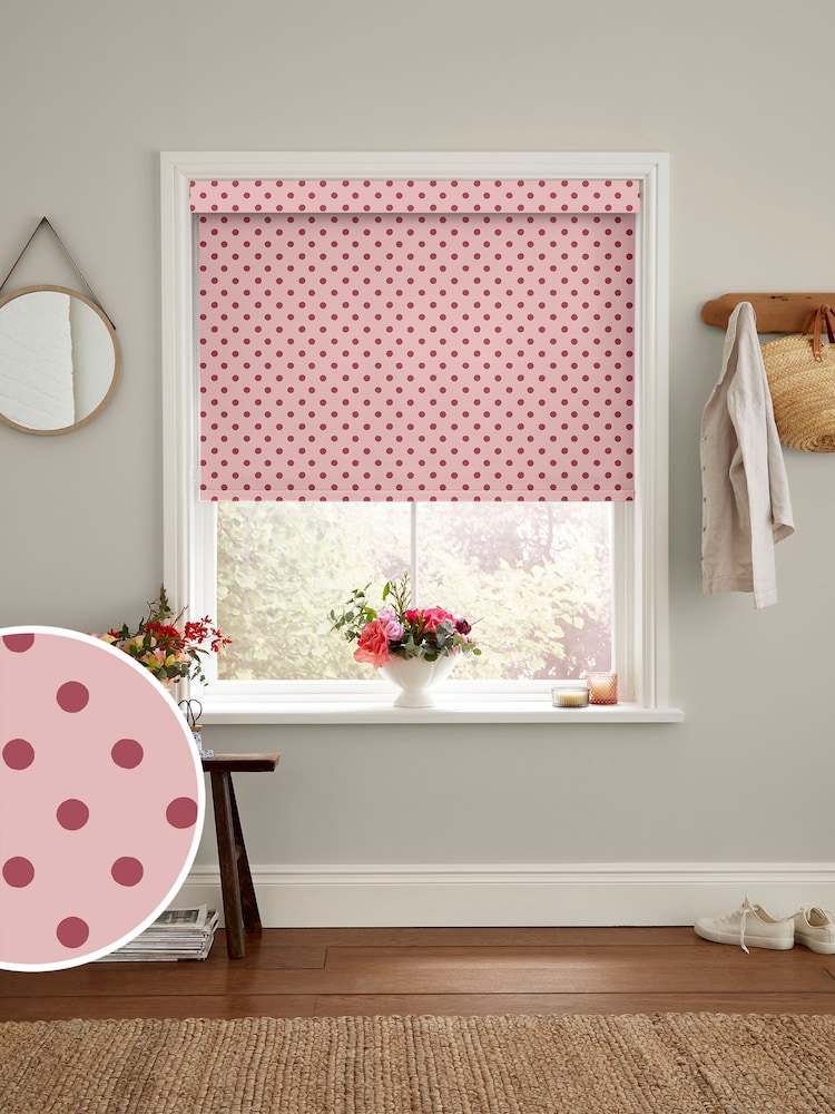 Cath Kidston Pink Button Spot Made to Measure Roller Blind - Image 1 of 6
