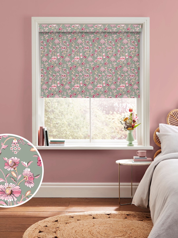 Cath Kidston Sage Green Friendship Gardens Made to Measure Roller Blind - Image 1 of 6