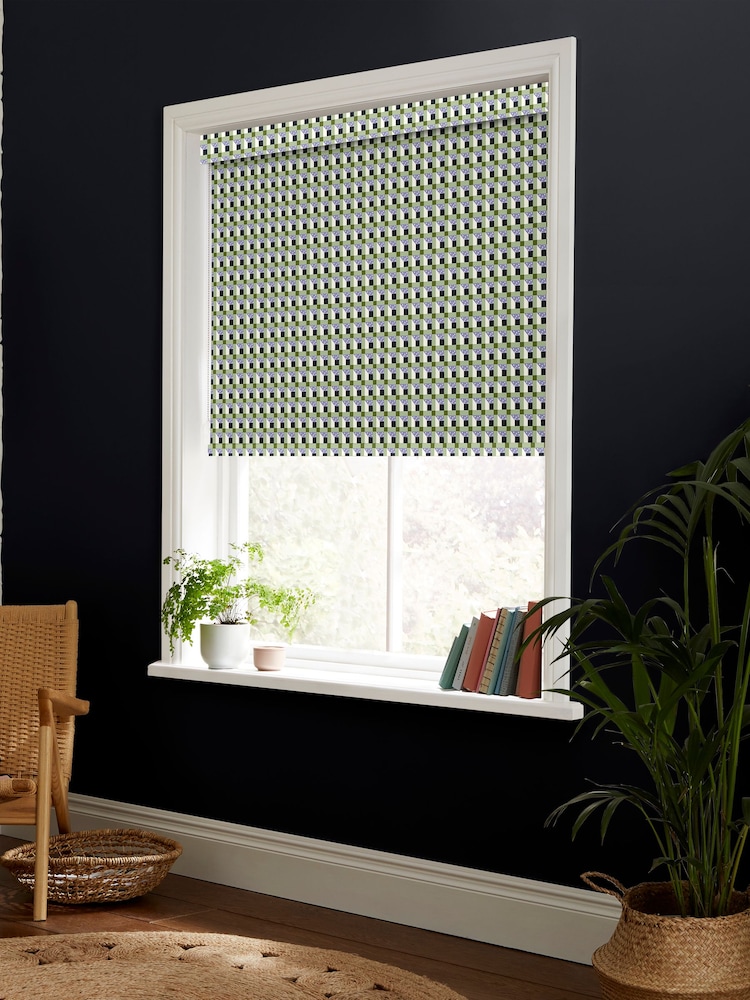 Cath Kidston Green Cath Check Made to Measure Roller Blind - Image 2 of 6