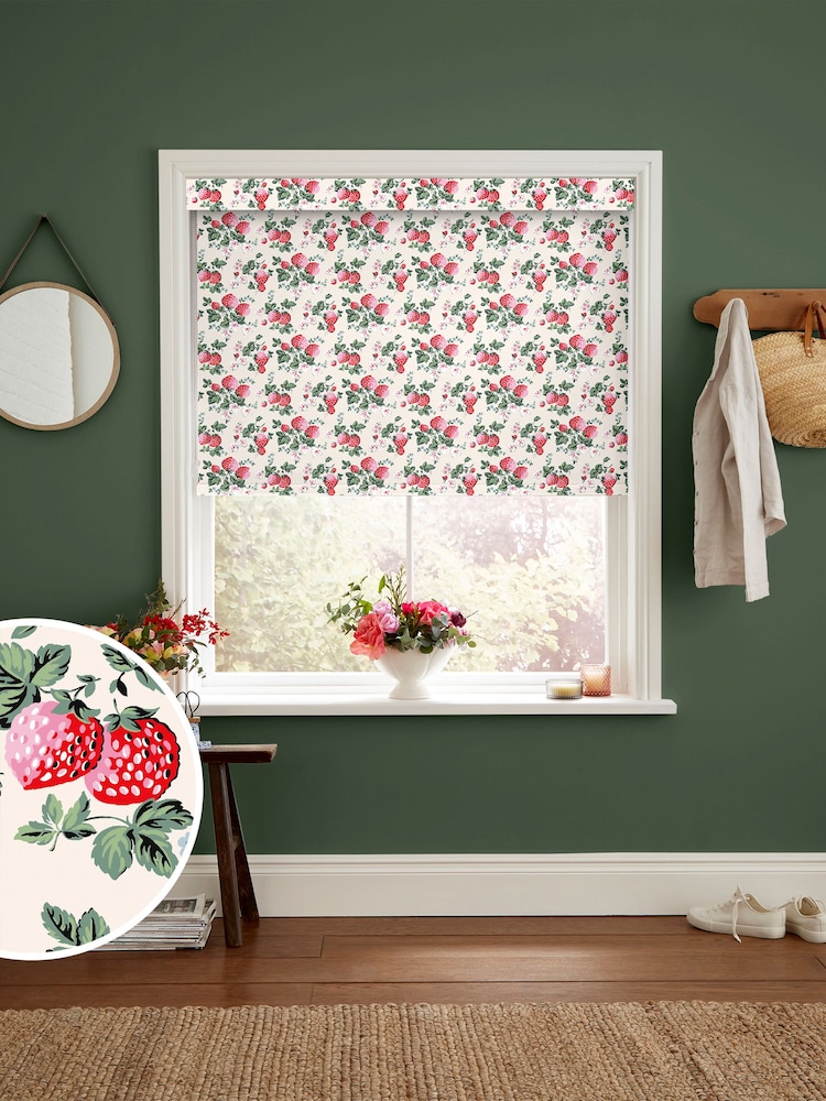 Cath Kidston Rose Pink Strawberries Made to Measure Roller Blind - Image 1 of 6