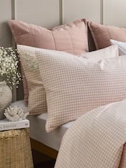 Christy Pink Gingham Yarn Dye Cotton Pillowcase Pair - Image 1 of 3