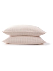 Christy Pink Gingham Yarn Dye Cotton Pillowcase Pair - Image 3 of 3