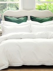 Christy Sage Wave Embroidered Duvet Cover & Pillowcase Set - Image 1 of 4