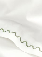 Christy Sage Wave Embroidered Duvet Cover & Pillowcase Set - Image 3 of 4