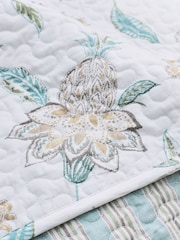 Christy Aqua Kew Reversible Bedspread Cotton Coverlet - Image 3 of 4